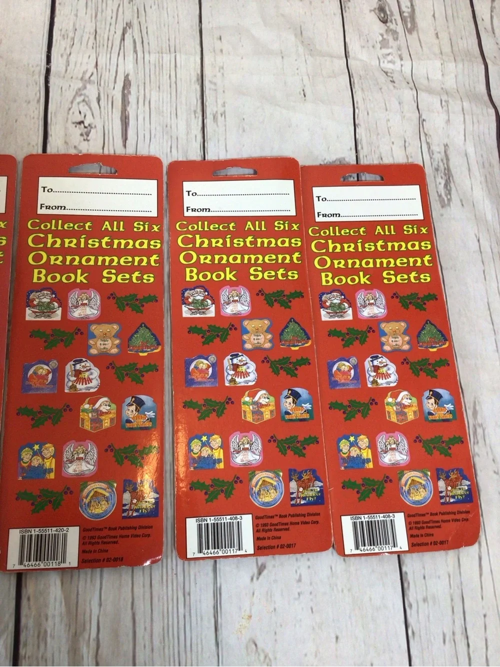 Vintage 1993 Christmas Ornament Books Lot 12 Mini Board Books Sealed Holiday